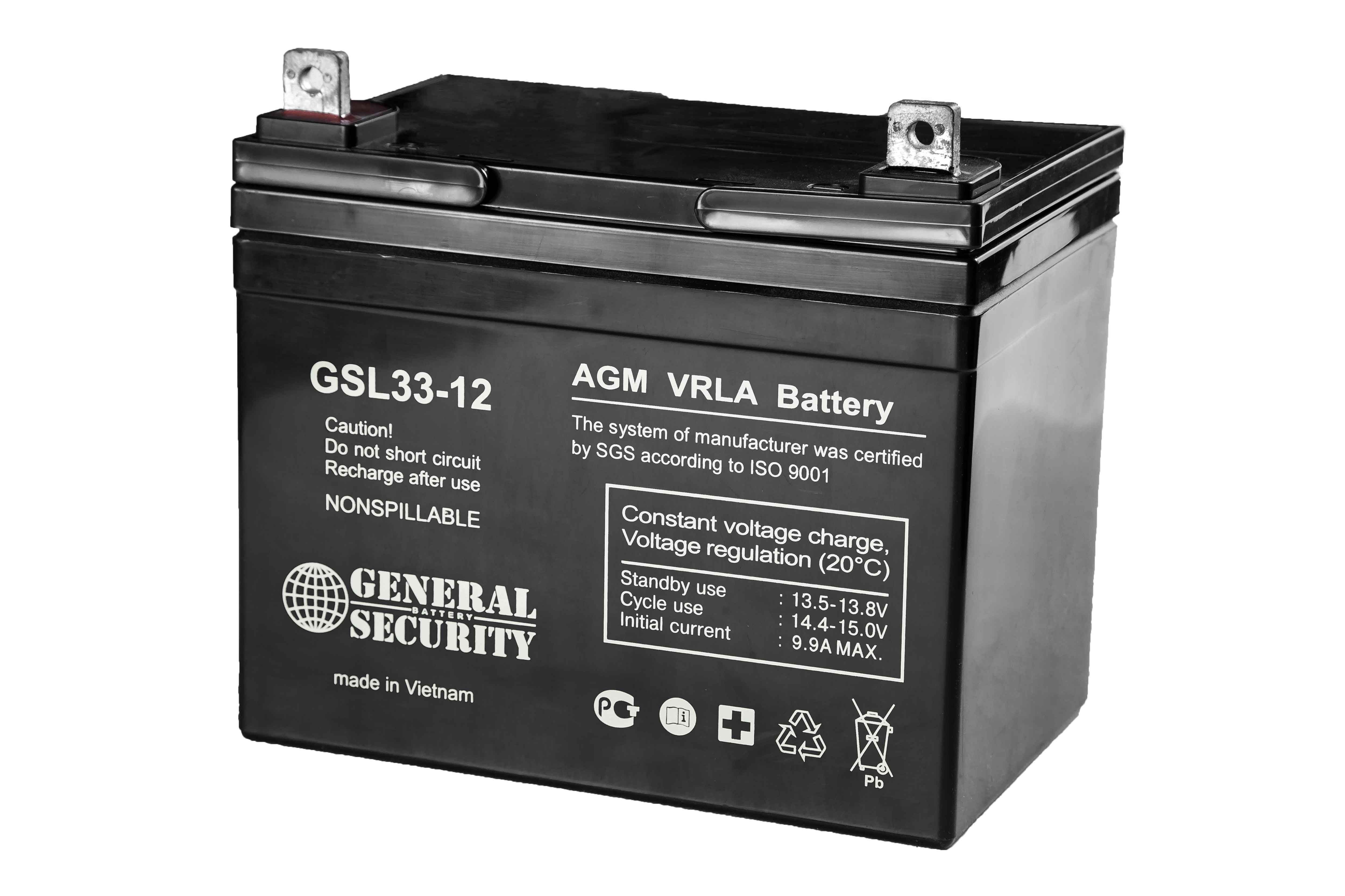 Аккумулятор GS 33-12 12В 33А/ч